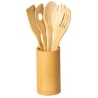 Kit Utensílios de Bambú 6 pçs 100% Bambú Natural Paramount - Paramount Plasticos