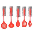 Kit Utensílios de Cozinha 5 Peças Cozinha Silicone Não Risca