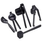 Kit Utensílios de Cozinha de Aluminio Completo Preto Weck