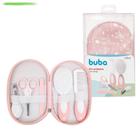 Kit Utensilios de Cutelaria Higiene Para Bebes Buba Rosa