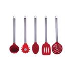 Kit Utensílios de Inox com Silicone 5 Peças - Class Home - K1005