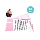 Kit Utensílios Para Confeitar Bolos e Doces Completo 60 Pcs