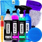Kit V-Floc Shampoo Limpador Sintra Fast Revitalizador Intense Cera Liquida Blend Spray Toalha Secagem Aplicador Vonixx