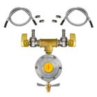 Kit Válvula Duas Saídas Gás Instalação Fogão Forno 80cm 80cm