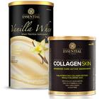 Kit Vanilla Whey Protein 450g + Collagen Skin Limão 330g Essential