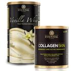 Kit Vanilla Whey Protein 900G + Collagen Skin 330G Essential - Essential Nutrition