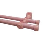 Kit varão duplo de aço 2 metros 19mm com pintura eletrostática