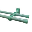 Kit varão duplo de aço 2 metros 19mm com pintura eletrostática