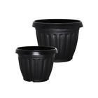 Kit Vasos De Planta Decorativo Redondo 9 Litros E 4,8 Litros