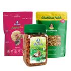 Kit Vegana Granola Pará, Mix Frutas e Castanhas Caramelizada