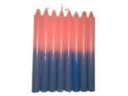 Kit Vela Palito Bicolor Rosa E Azul Pacote 1Kg 38 Unidades - Velas cocar