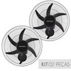 Kit Ventilador de Parede Ventisol Turbo 6 Steel Osc, 6 pás, 50cm, 200w - Bivolt - 02 Unidades