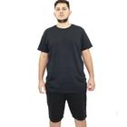 Kit Verão Plus Size Camiseta e Bermuda Shorts Moletom Grande Até G5