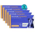 Kit Vermífugo Vermivet Composto Biovet 600mg c/ 4 Comprimidos C/ 5 unidades