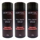 Kit Vertix: 3 Fibras Capilar Castanho Médio Cód.2813 25G