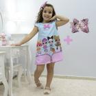 Kit Vestido infantil das mínis bonecas Lol surprise + laço cabelo