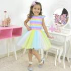 Kit Vestido Pop It Fidget Toy - Popts + laço para cabelo