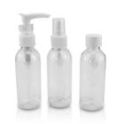 kit Viagem 3 Frascos 60 ml de Plástico Spray CK1839 - Embalagem para viagem frascos para sabonete, shampoo, condiciona