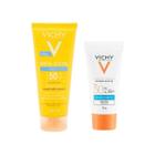 Kit Vichy Protetor Solar Corporal Idéal Soleil Hydra Soft FPS 50 200ml + Facial Capital Soleil Hydra-Matte FPS 50 30g