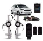 Kit Vidro Eletrico Ford Ka Traseiro 2014 Com Antiesmagamento