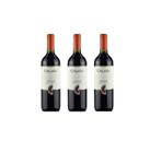 Kit Vinho Chilano Carménère Tinto Meio Seco Chileno 750ml 3u