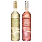 Kit Vinho Frisante Rosé/Branco Suave 750ml Presence Peterlongo