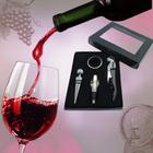 Kit Vinho Luxo Estojo Acessórios Presente Completo 4 Peças