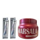 Kit Vinho Marsala 01 Máscara 250G 02 Tintas N66.26 Mairibel