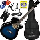 Kit Violão Aço Eletroacústico Giannini Performance GSF-1D CEQ Dark Blue Burst (DBB)