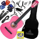 Kit Violão Clássico Acústico Nylon Cg-3801 Rosa Andaluz Vx06