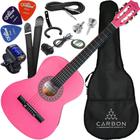 Kit Violão Clássico Elétrico Nylon Cg-3801 Rosa Andaluz Vx07