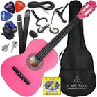 Kit Violão Clássico Elétrico Nylon Cg-3801 Rosa Andaluz Vx08