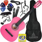 Kit Violão Clássico Elétrico Nylon Cg-3801 Rosa Andaluz Vx09