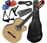 Kit Violão Eletroacústico Nylon Giannini Gnf1d Brb Eq 3 Band