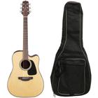 Kit Violão Takamine GD-12 Folk Elétrico GD12 CE Aço C/ Capa