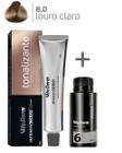 Kit Vita Derm Tonalizante 8.0 Louro Claro + Ox 6 Vol 90ml