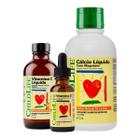 Kit Vitamina C 118ml + D3 30ml + Cálcio 473ml ChildLife Suplemento Infantil - ChildLife Essentials