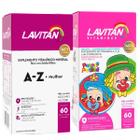Kit Vitamina Infantil Vitamina Mastigáveis+Lavitan Az Mulher 60 cps