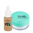 Kit Vizzela Fix HD Powder Cor 7 Base Pó Translúcido (2 produtos)