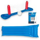 Kit Voleibol para Piscina Inflavel + Bola + Colchao Inflavel Boia Summer Suporta Ate 90 Kg Mor