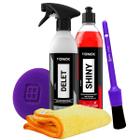 Kit Vonixx Delet Shiny Pincel Aplicador Flanela Microfibra