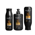 Kit Vult Shampoo + Condicionador + Creme de Pentear Intenso Cabelos Cachos 3A a 3C