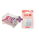 Kit Washi Tape Molin 3 Washi + Suporte Love Sortidos