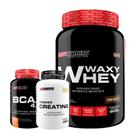 Kit Waxy Whey 900g + BCAA 4,5 100g + Power Creatina 100g Bodybuilders