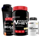 Kit Waxy Whey 900G+ Power Creatina 100G+ Bcaa 100G