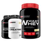 Kit Waxy Whey 900G+ Power Creatine 100G+ Power Glutamine - Bodybuilders