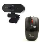 Kit Webcam USB Full HD 1080P c/ Mic + Mouse USB 1600dpi - Playonne