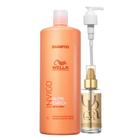 Kit Wella Professionals Invigo Nutri-Enrich Shampoo 1 Litro + Oil Reflections 100ml + Válvula Pump