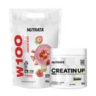 Kit Whey + Creatina Nutrata - Whey concentrado w100 - Creatina 300g 100% pura