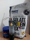 kit whey isolate protein mix + pasta de amendoim + garrafa